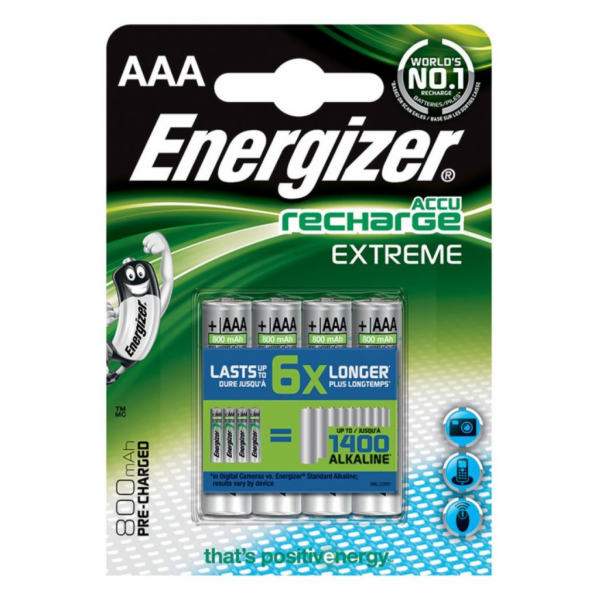 Baterie Energizer NiMH EXT 800 mAh 4xAAA
