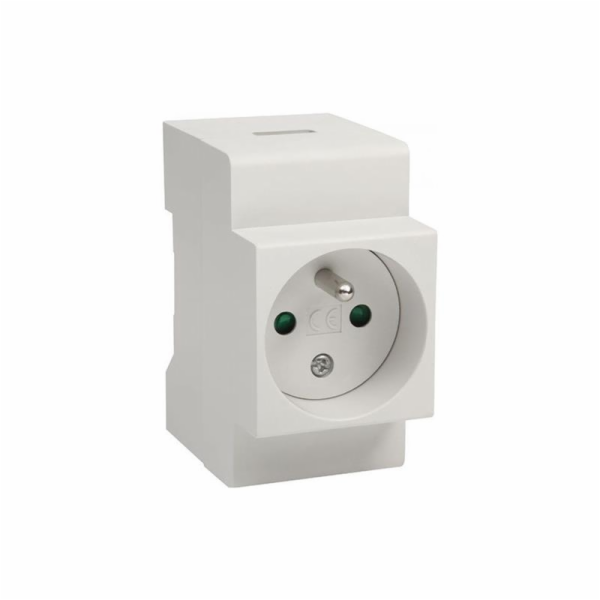 Kanlux Zásuvka s/v 16A 250V bílá na DIN lištu KMFS-16A (1...
