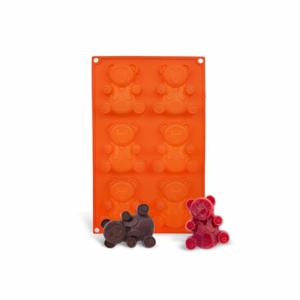 Forma na 6 ks medvídků silikon 31x18 cm