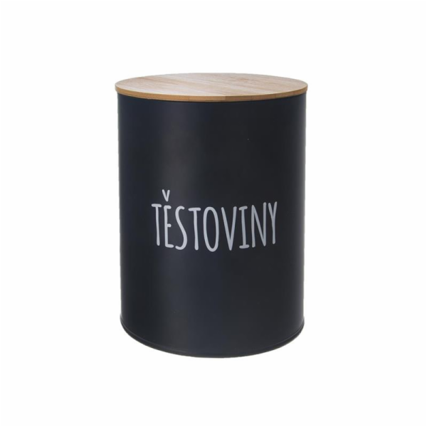 Dóza BLACK na těstoviny plech/bambus