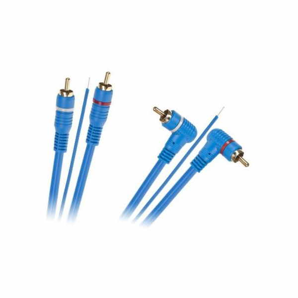 RCA (Cinch) x2 - RCA (Cinch) x2 kabel 5m modrý (KPO2668-5)