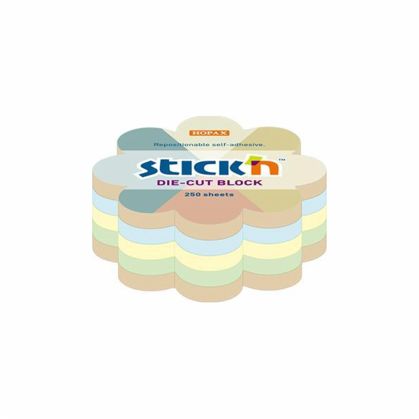 Stickn SAMOLEPÍCÍ KVĚTINOVÝ SEŠITNÍK 67X67 MM MIX 4 BARVY...