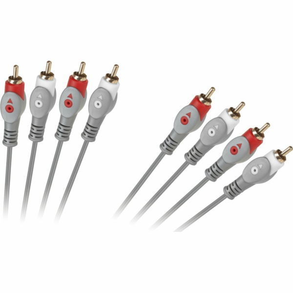 RCA (Cinch) x4 - RCA (Cinch) x4 kabel 1,8 m šedý (KPO3408...
