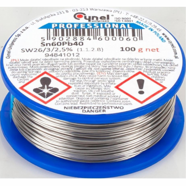 Cynel Cín 0,25mm/100g Sn60Pb40 CYNEL