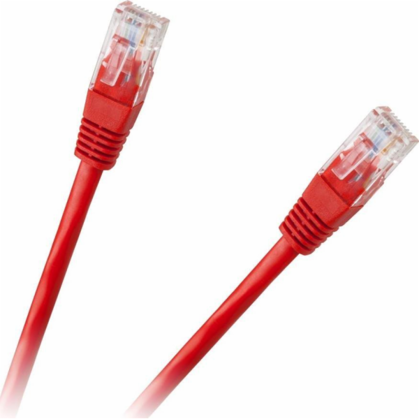 LP Patchcord kabel UTP 8c zástrčka-zástrčka 1,5m CCA červená