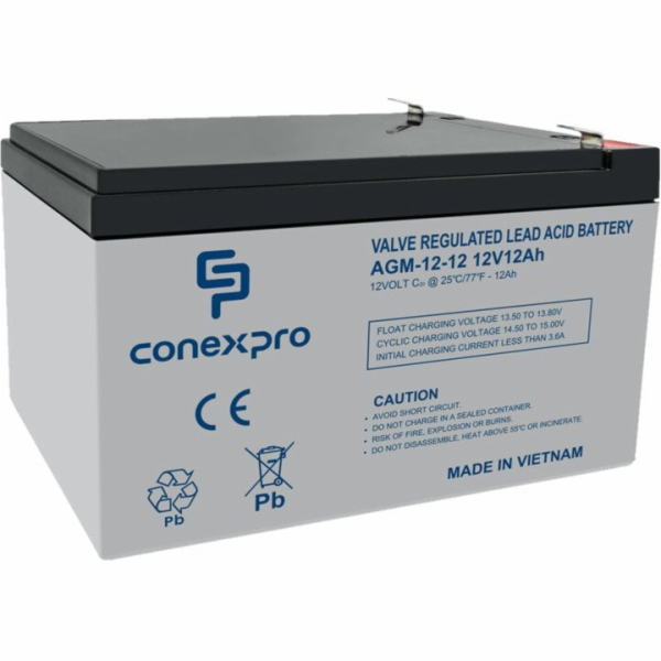 Baterie Conexpro AGM-12-12 VRLA AGM 12V/12Ah, T2 