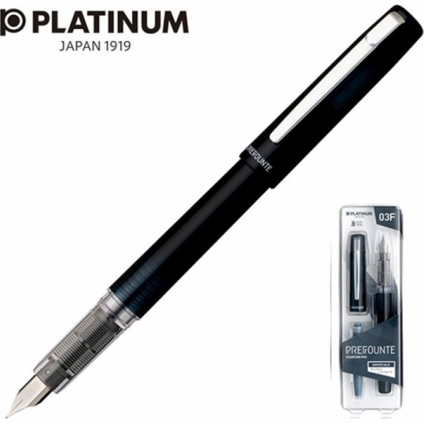 Plnicí pero Platinum Prefounte Graphite Blue, F, v plasto...