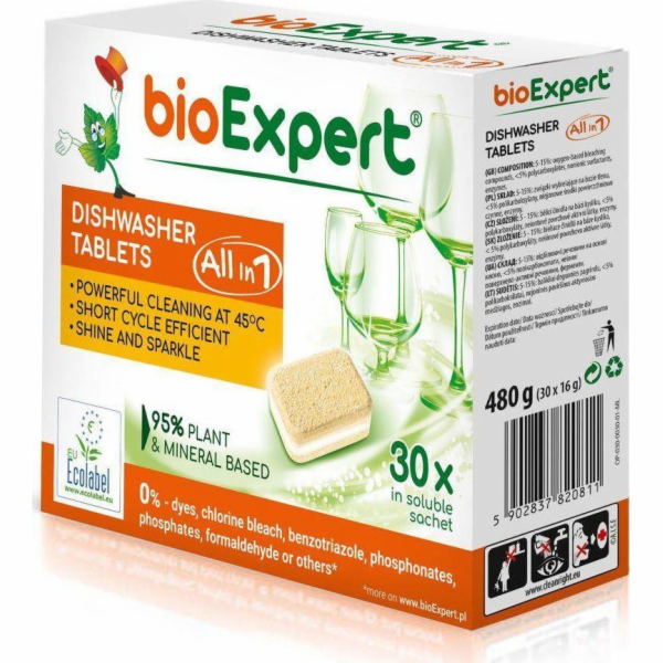 bioExpert, Ekologické tablety do myčky Vše v 1, 30 ks