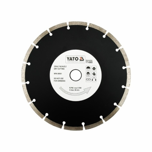 Yato Segmentovaný diamantový kotouč 230x2.7x22.2mm (YT-6005)