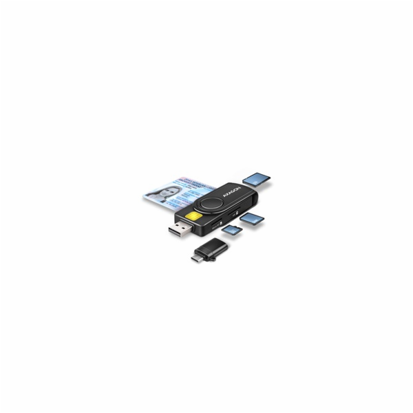AXAGON CRE-SMP2A, USB-A PocketReader 4-slot čtečka Smart ...