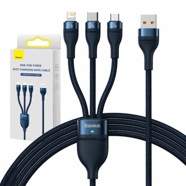 Kabel 3v1 USB Baseus USB 3v1 Baseus Flash Series, USB-C +...