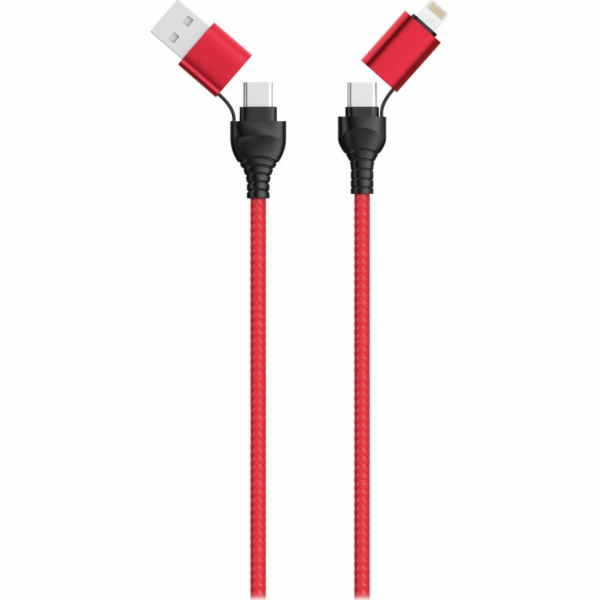USB 2GO USB-A - USB-C kabel 1,2 m červený (797370)