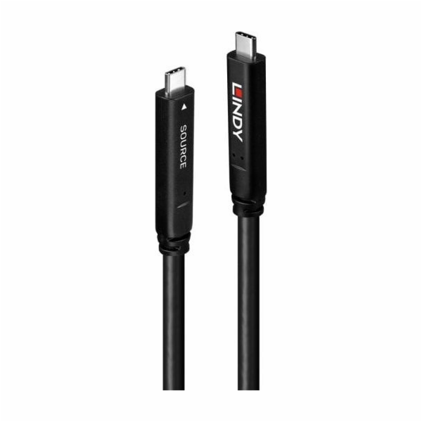 Lindy USB-C - USB-C USB kabel 10 m černý (43333)