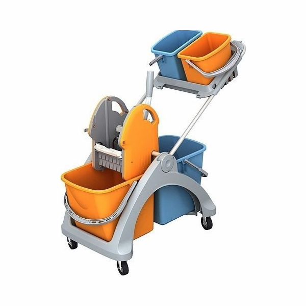 Splast TSK-0012 Plastový vozík 2x25 l + 2 kbelíky 6 l