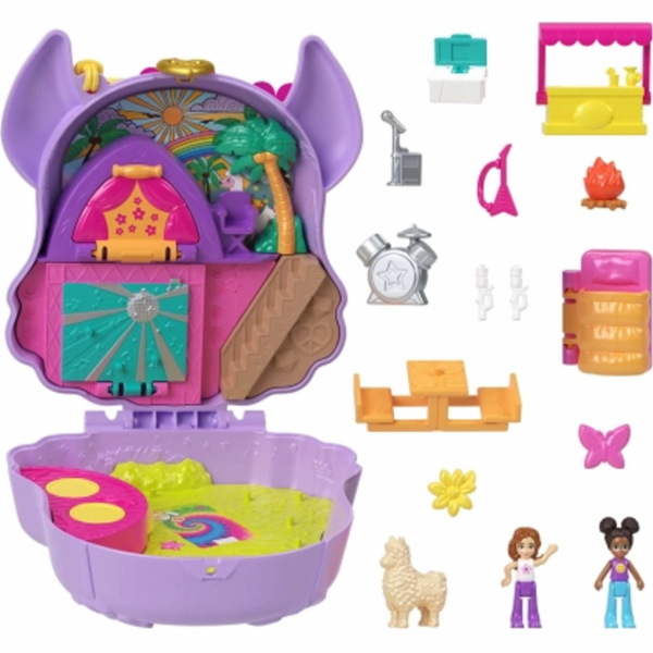 Kompaktní sada Mattel Polly Pocket Camping Llama HKV33(FR...