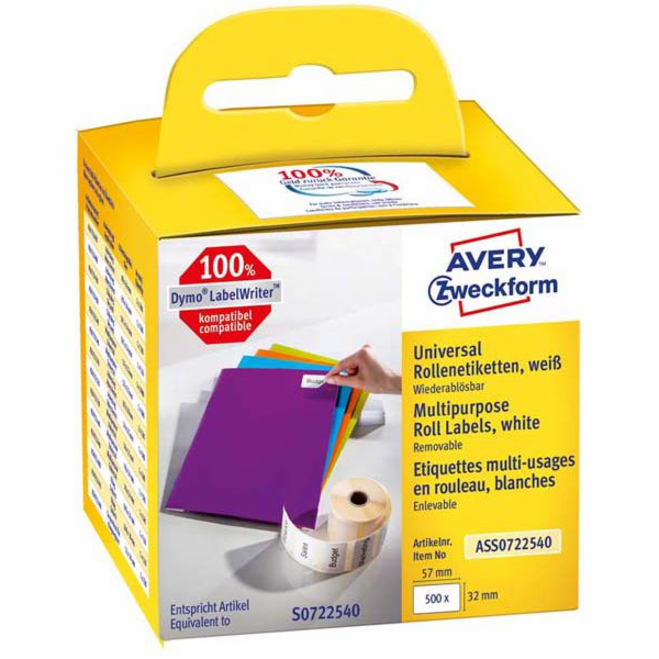 Avery Zweckform ZF UNIVERZÁLNÍ ROLOVÉ ŠTÍTKY 57X32 500 ŠT...