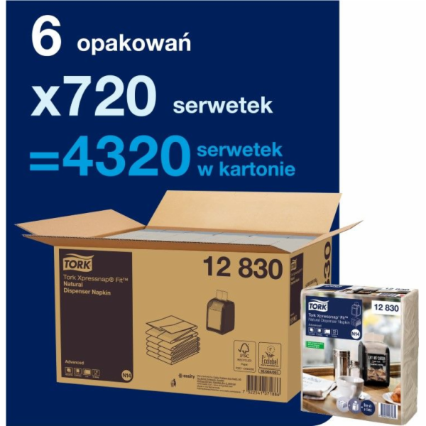 Tork Xpressnap Fit – zásobník na ubrousky, N14, 2vrstvý, ...
