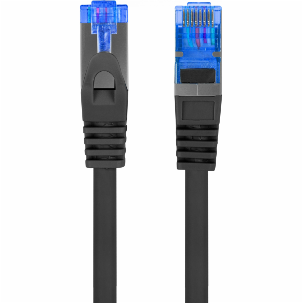 Patchcord kat.6a S/FTP LSZH CCA 0,25m black fluke