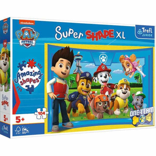Trefl Puzzle 104 dílků Super Shapes XL Paw Patrol Přátelé...
