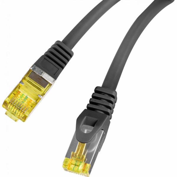 Patchcord kat.6a S/FTP LSZH CU 0,5m černý
