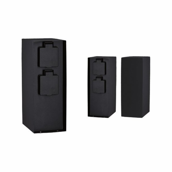 Paulmann RIO sloup 2 zásuvky 230V IP44 antracit nerez
