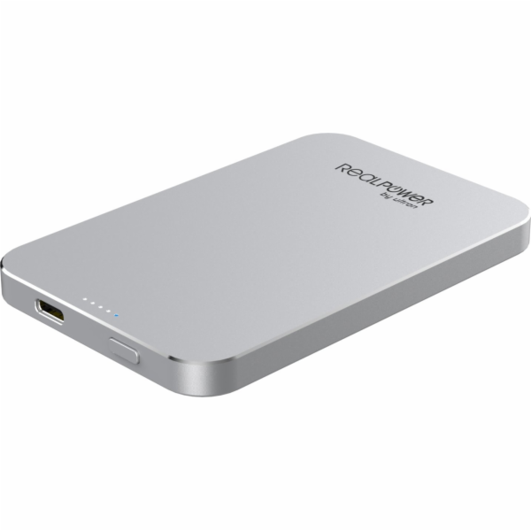 Powerbanka Realpower PB-5000 MAG 5000mAh bílá