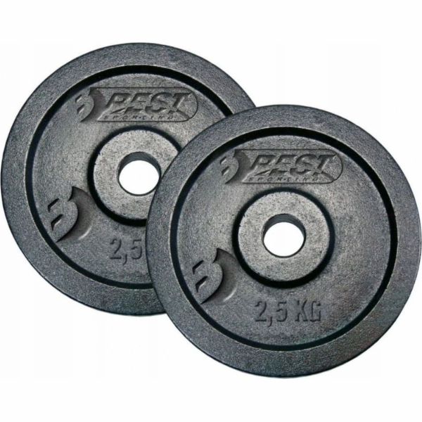 Nejlepší sportovní váha Litina černá 2x2,5 kg fi 30mm