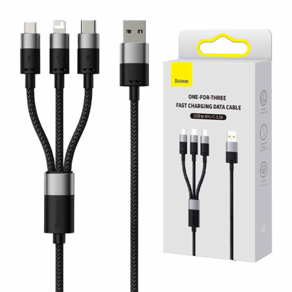 Kabel USB 3v1 Baseus řady StarSpeed, USB-C + Micro + Ligh...