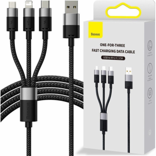Kabel USB 3v1 Baseus řady StarSpeed, USB-C + Micro + Ligh...