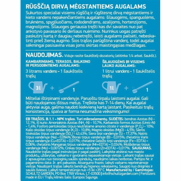 Hnojivo a okyselovač půdy pro borůvky, 0,35 kg