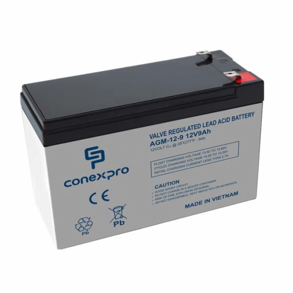 Conexpro AGM-12-9 12V 9Ah F2 Baterie 