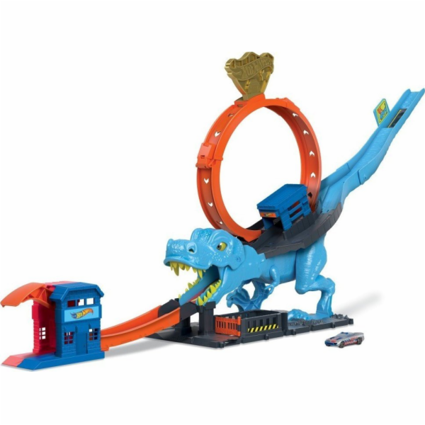 Hot Wheels City Smyčka se žravým T-Rexem HKX42