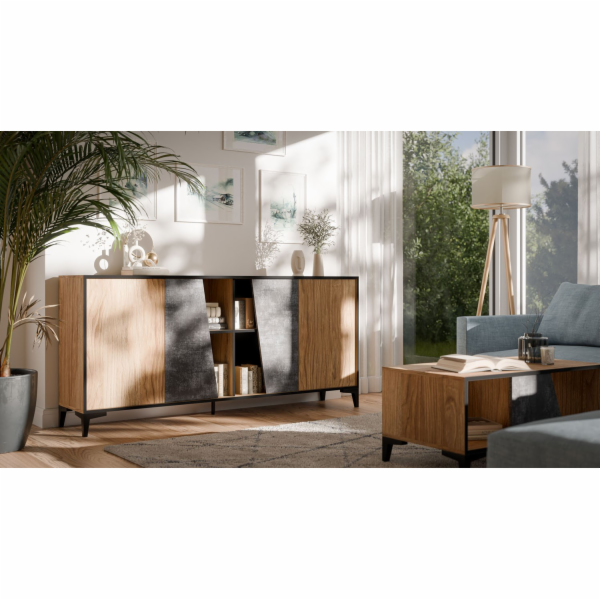 Cama 4D komoda OVO 180x38xV83 dub/beton