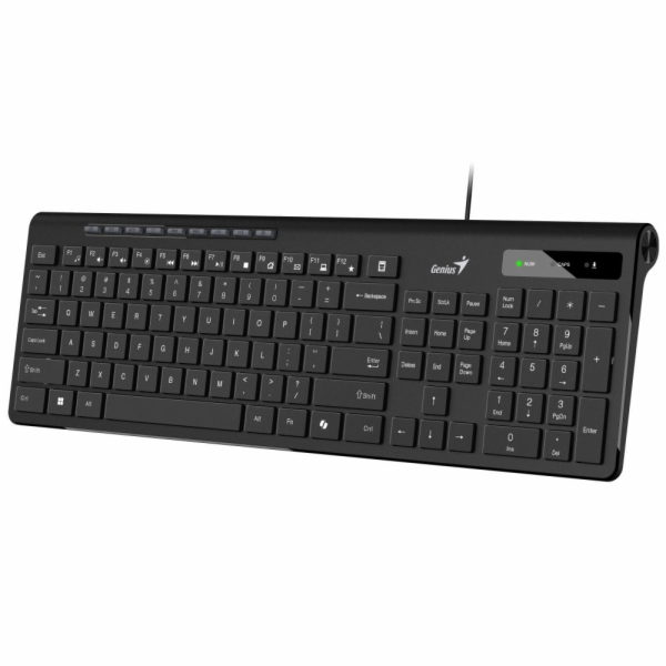 GENIUS klávesnice Slimstar 230 II, Drátová, USB, černá, C...