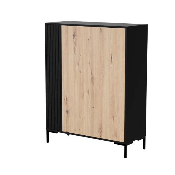 Cama Komoda MERCI 100 x 40 x 129 cm černá/dub arstan