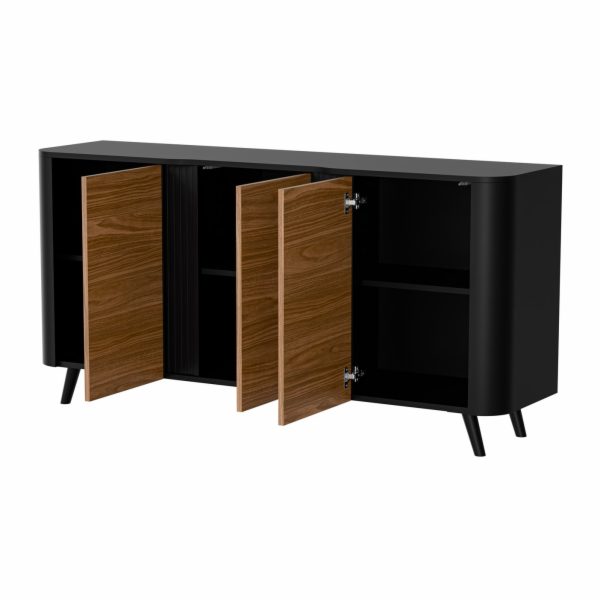 Cama Komoda VOLARE 151 x 39 x 75 cm černá/ořech