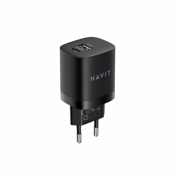 Havit UC30 EU - Dvouportová cestovní nabíječka GaN 33 W, ...