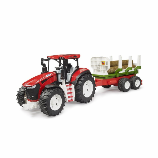 BRUDER 3453 ROADMAX Traktor s přívěsem a 3 klády