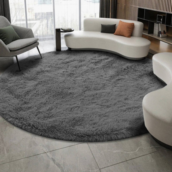 Shaggy Strado Round Carpet 180x180 Greynight (tmavě šedá)...