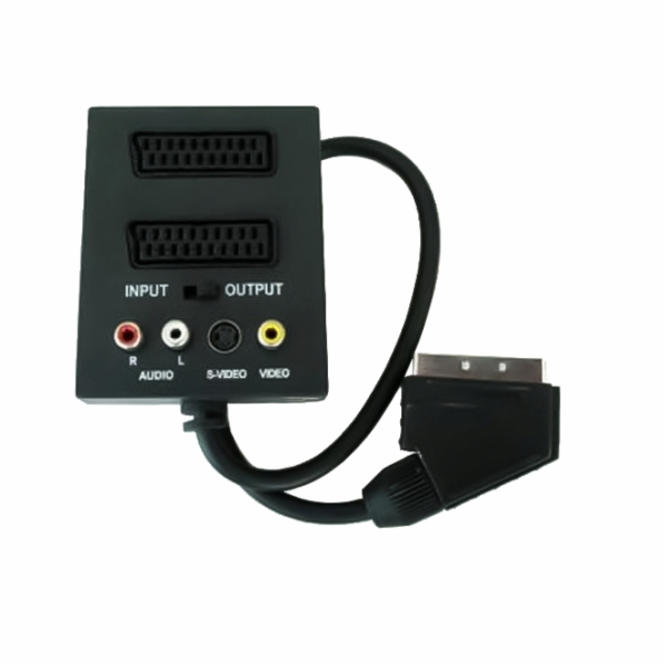 PremiumCord Adapter SCART/M-2xSCART+3xCINCH+Switch IN/OUT