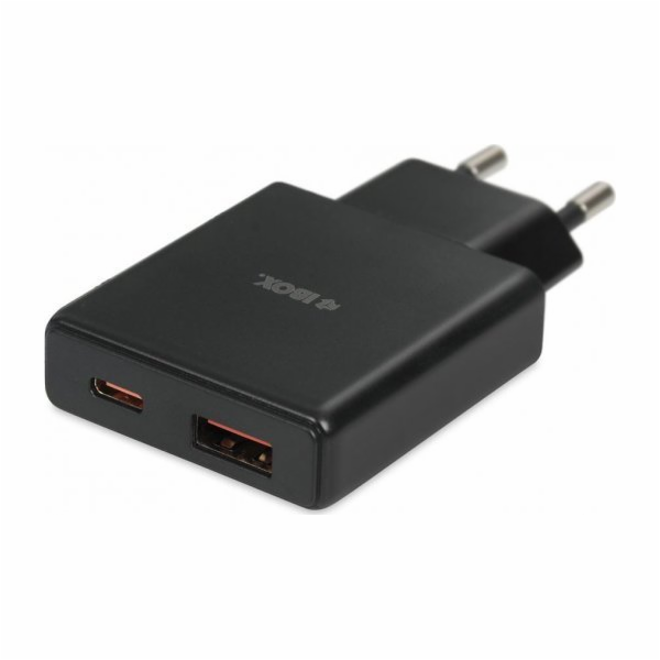 iBOX C-43 Slim GaN PD30W síťová nabíječka, černá