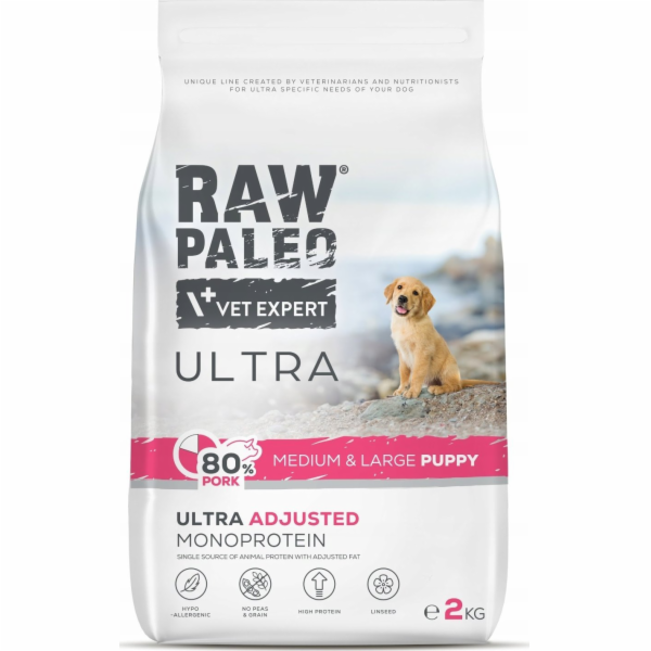 VETEXPERT Raw Paleo Ultra Pork Medium & Large Puppy Mono ...