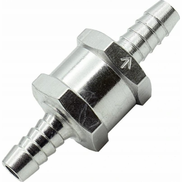 Stříbrný ZPĚTNÝ VENTIL PALIVA 6mm/STŘÍBRNÝ