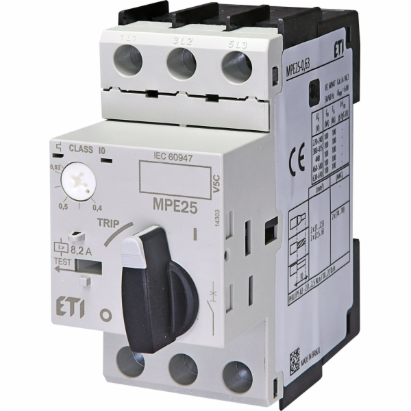 Etipo Motorový spínač 3P 0,18kW 0,4-0,63A MPE25-0,63 0046...