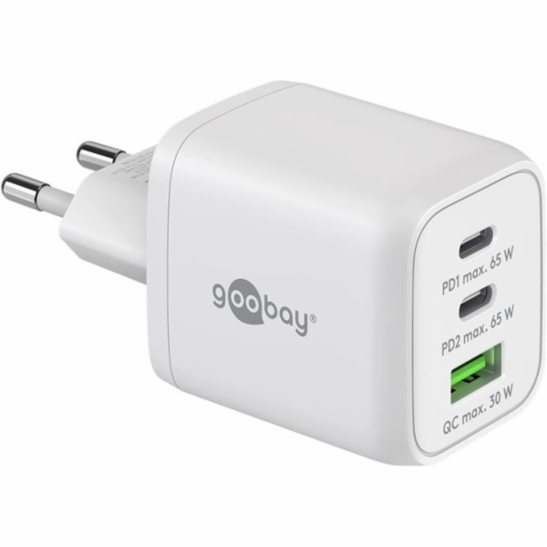 goobay USB-C PD víceportová rychlá nabíječka Nano 65 wattů