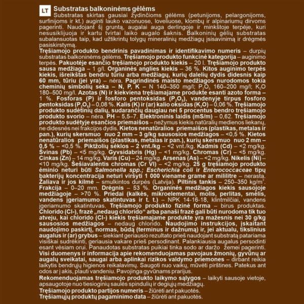 Substrát pro balkonové gely GARDEN CENTER, 20l