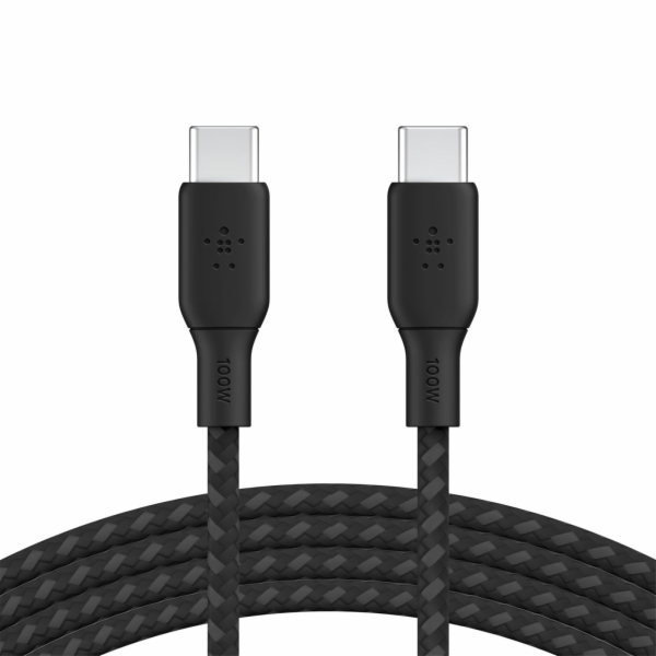 Belkin geflochtenes USB-C/USB-C Kabel 100W 2m schw. CAB01...