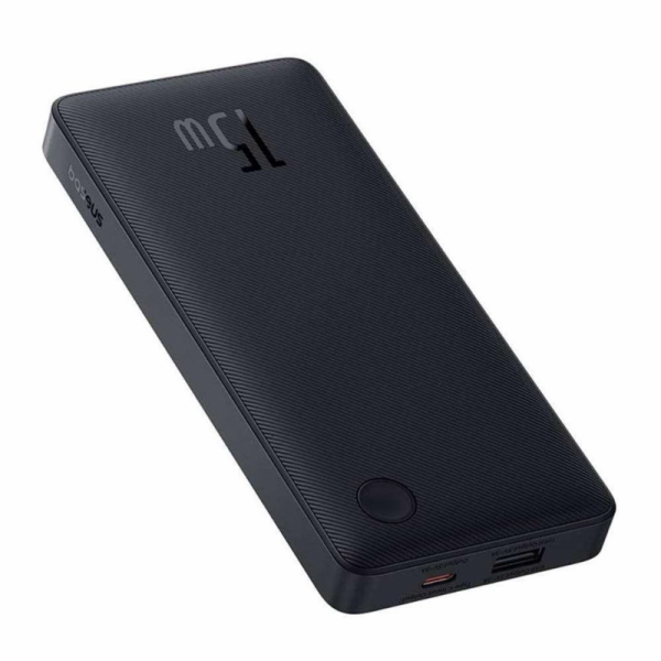 Přenosná nabíječka Baseus, 10000 mAh, 15 W, černá