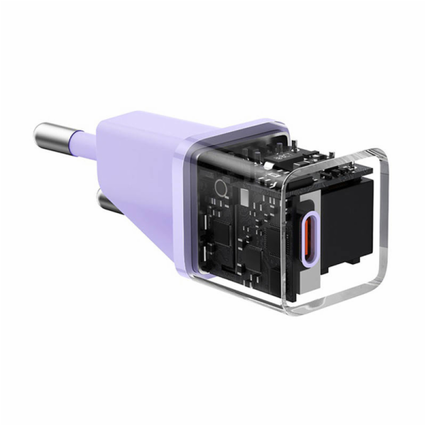 Miniaturní nástěnná nabíječka Baseus GaN5 20 W (fialová)