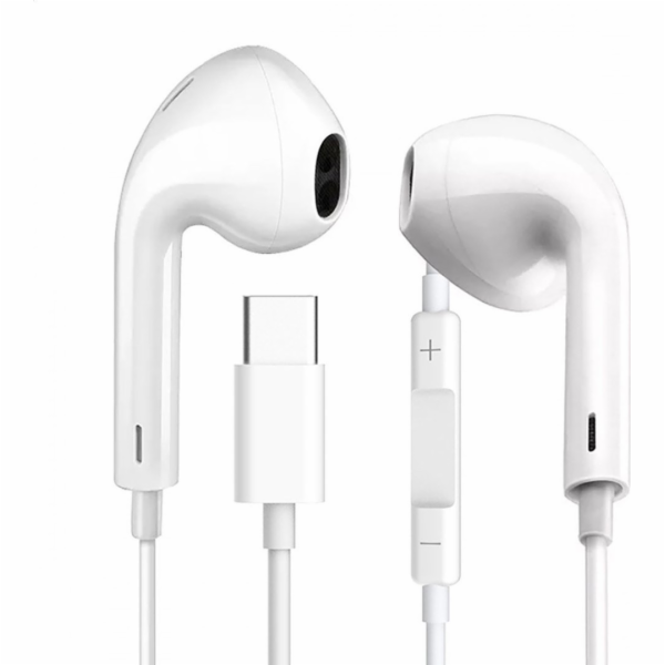 PLATINET FIESTA EARPHONES WITH MIC USB-C WHITE